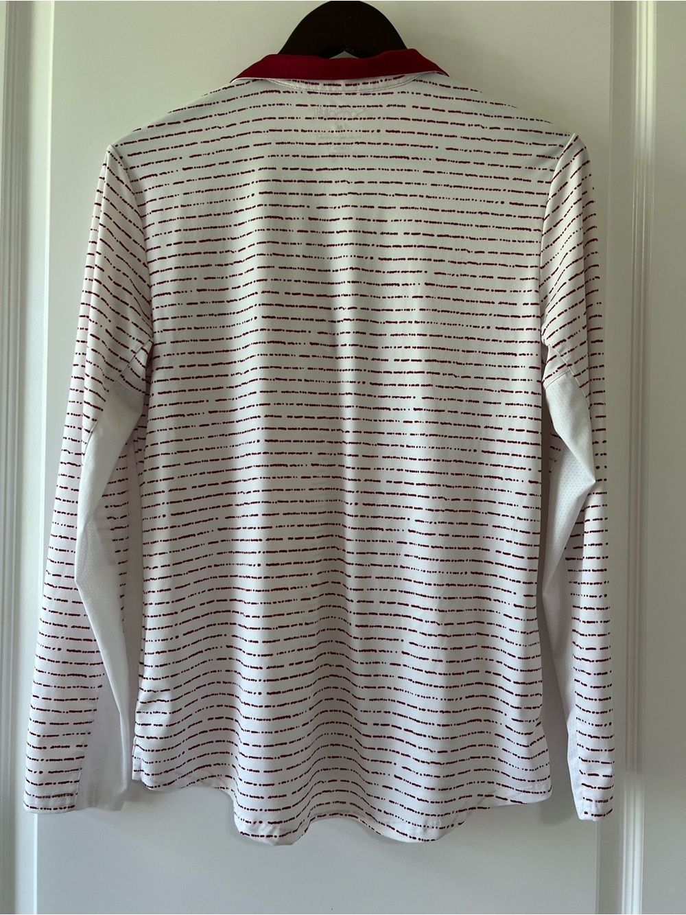 SanSoleil SolShine Outdoor UPF Long-Sleeve Quarter-Zip Top Ruby Red Size M - Picture 2 of 7